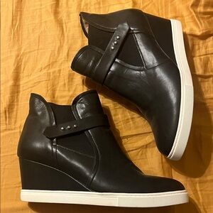 Paolo Black Ankle Boots with White Soles
